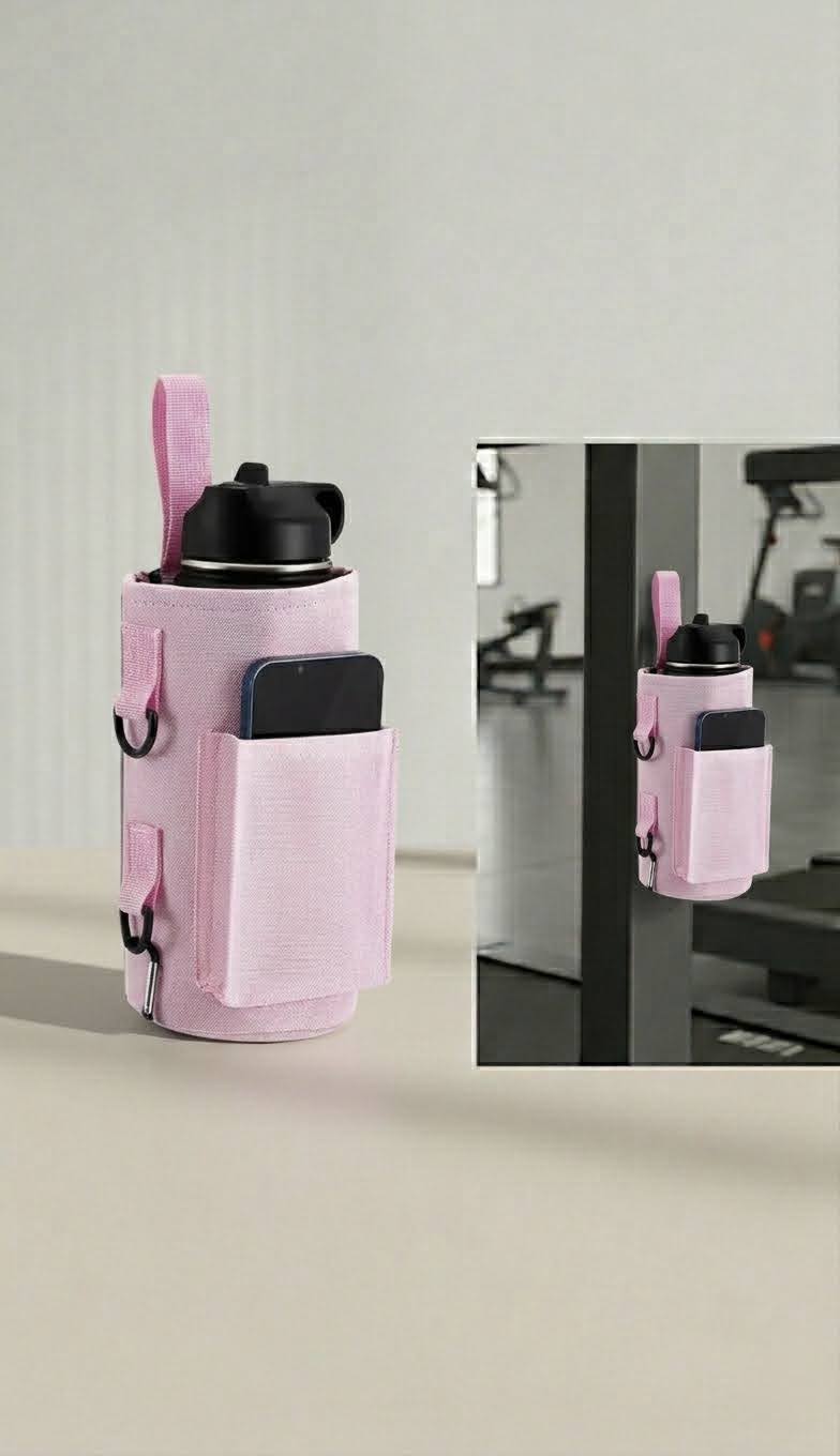 Magnetic Gym Cup Holder - Pink Sports Bag